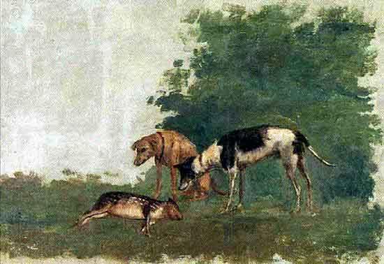 Benedito Calixto Dogs and a capybara China oil painting art